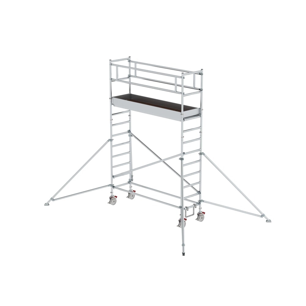 Illustration du produit: Munk Échafaudage roulant 0,75 x 2,45 m avec stabilisateur Hauteur de plate-forme 3 m