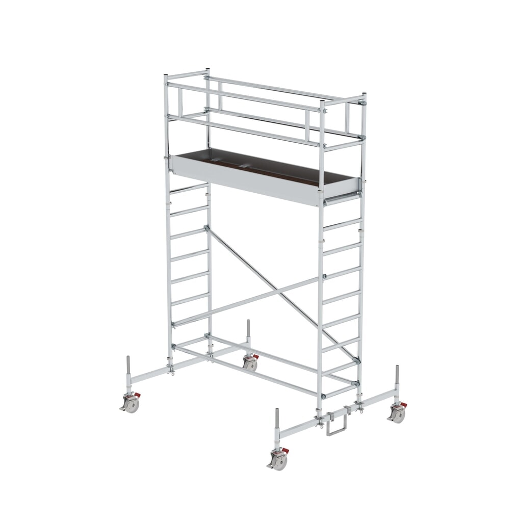 Munk Échafaudage roulant 0,75 x 2,45 m avec traverse mobile Hauteur de plate-forme 3 m Illustration du produit: Munk Échafaudage roulant 0,75 x 2,45 m avec traverse mobile Hauteur de plate-forme 3 m