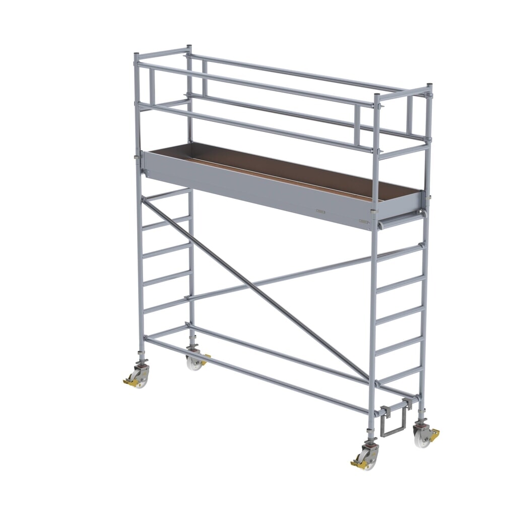Munk Échafaudage roulant 0,75 x 3,0 m Hauteur de plate-forme 2,35 m Illustration du produit: Munk Échafaudage roulant 0,75 x 3,0 m Hauteur de plate-forme 2,35 m