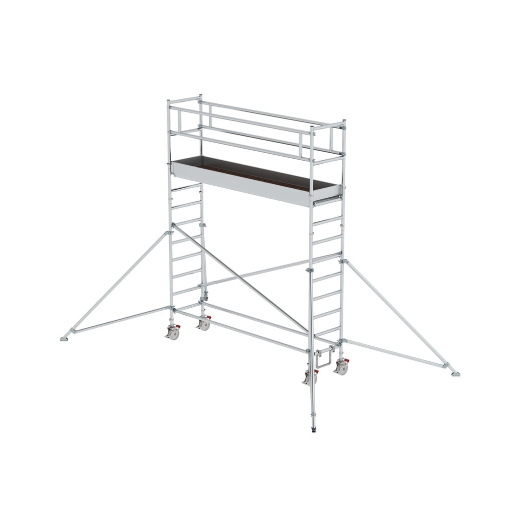 Illustration du produit: Munk Échafaudage roulant 0,75 x 3,0 m avec stabilisateur Hauteur de plate-forme 3 m
