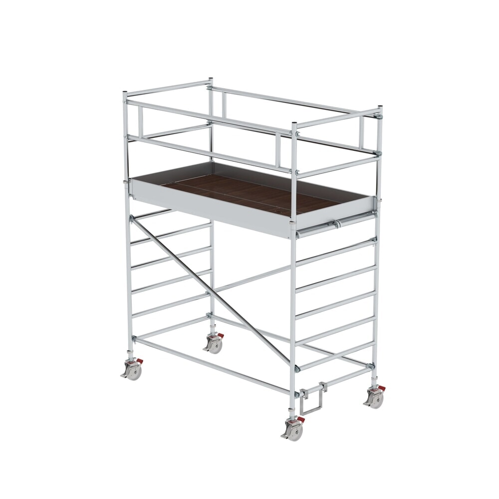Illustration du produit: Munk Échafaudage roulant 1,35 x 2,45 m avec double plate-forme Hauteur de plate-forme 2,35 m