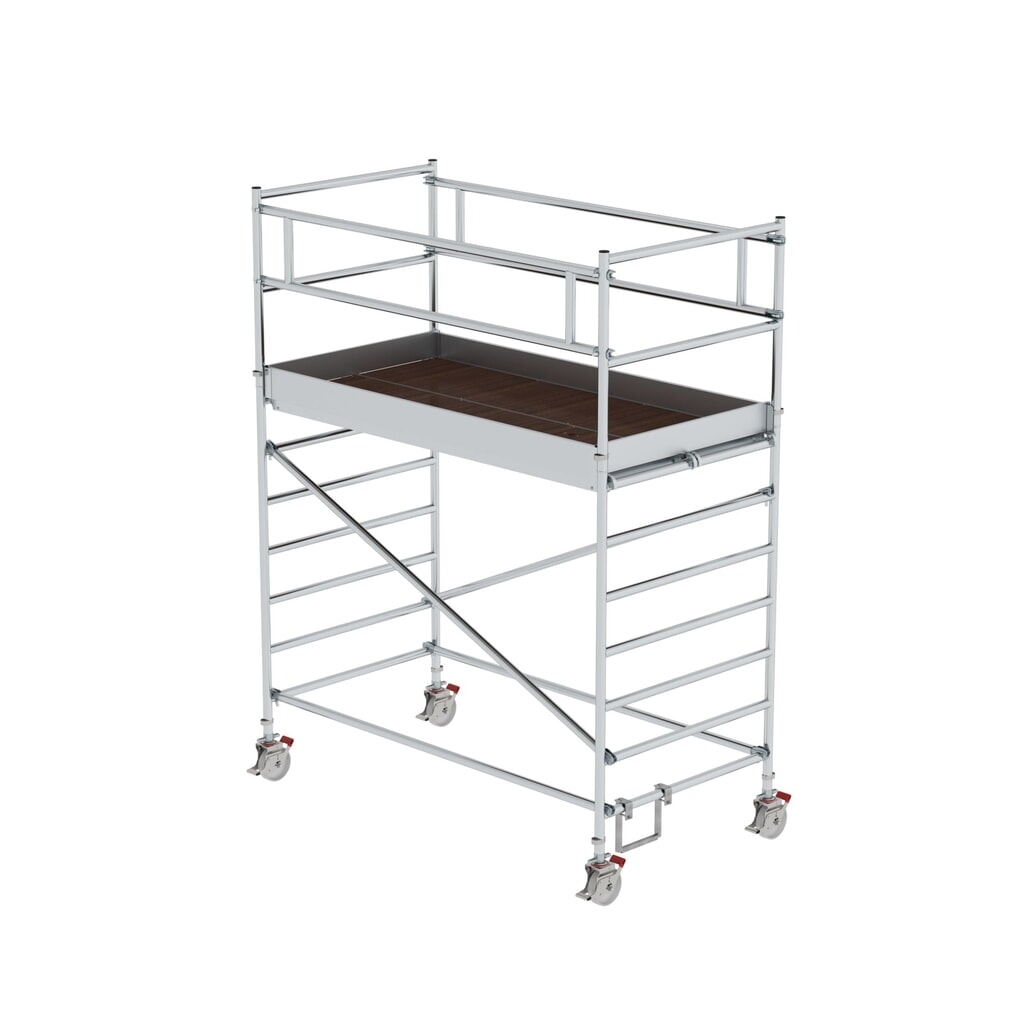 Illustration du produit: Munk Échafaudage roulant 1,35 x 2,45 m avec double plate-forme Hauteur de plate-forme 2,35 m