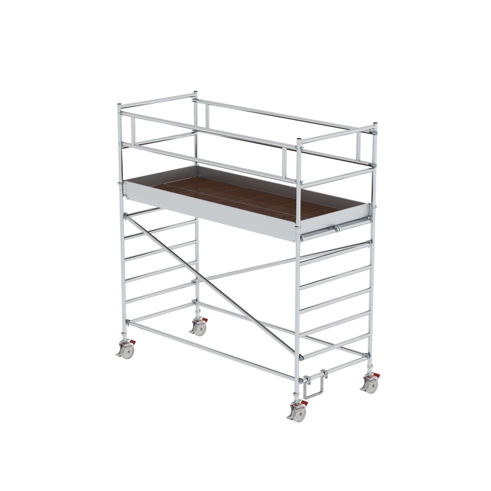 Illustration du produit: Munk Échafaudage roulant 1,35 x 3,0 m avec double plate-forme Hauteur de plate-forme 2,35 m