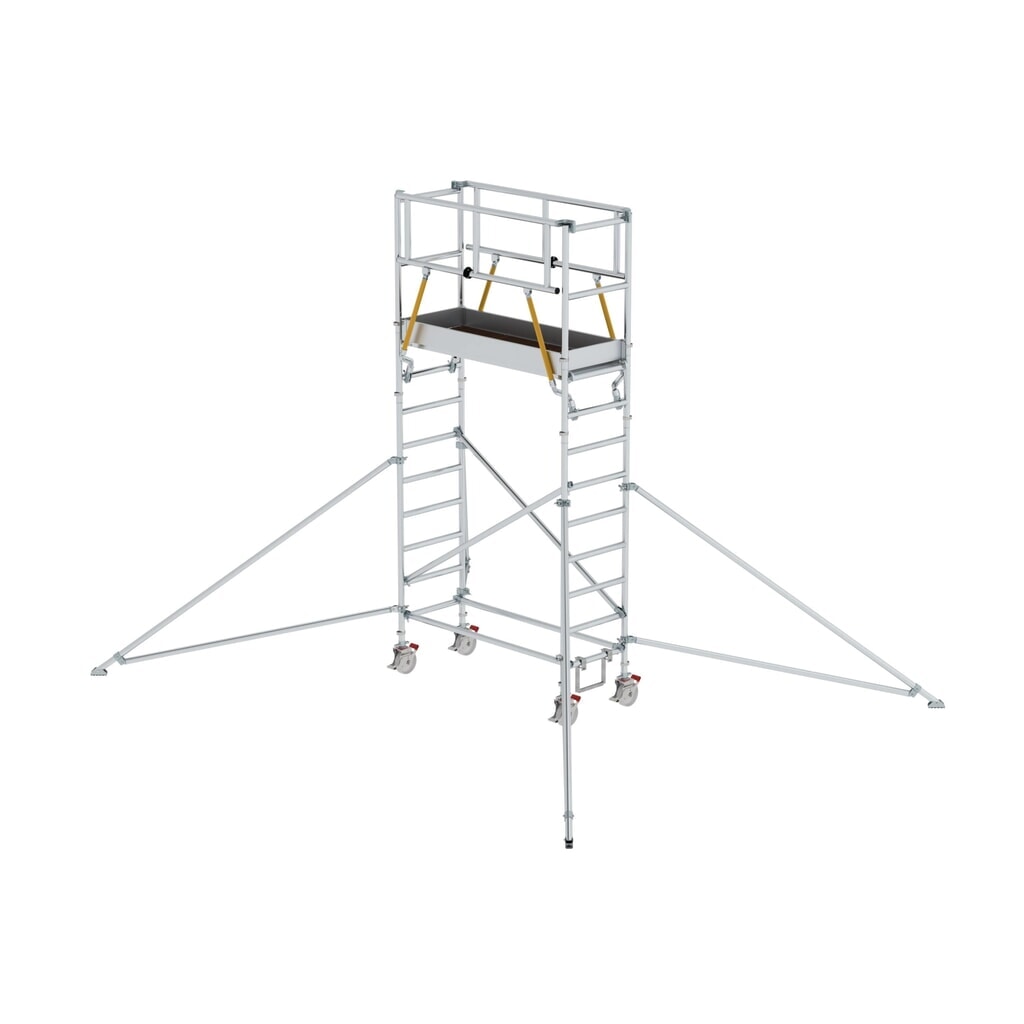 Munk Échafaudage roulant SG 0,75 x 1,80 m avec stabilisateur Hauteur de plate-forme 3,07 m Illustration du produit: Munk Échafaudage roulant SG 0,75 x 1,80 m avec stabilisateur Hauteur de plate-forme 3,07 m