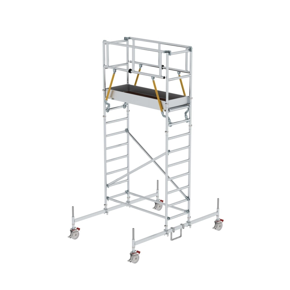 Illustration du produit: Munk Échafaudage roulant SG 0,75 x 1,80 m avec traverse mobile Hauteur de plate-forme 3,26 m
