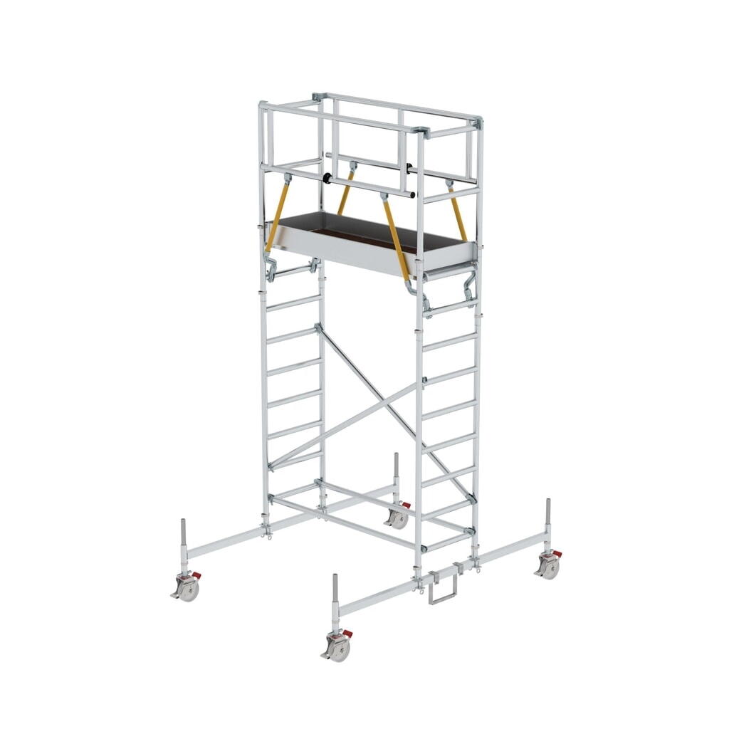 Illustration du produit: Munk Échafaudage roulant SG 0,75 x 1,80 m avec traverse mobile Hauteur de plate-forme 3,26 m