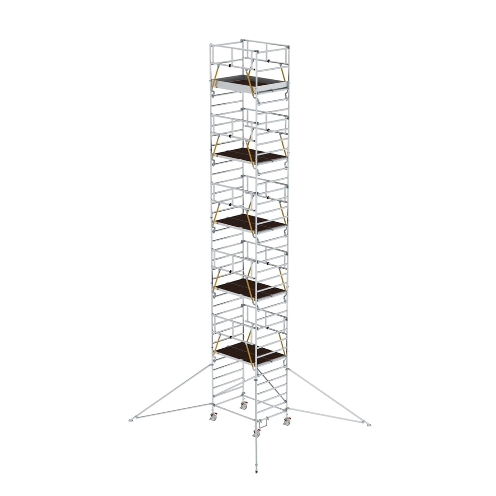 Munk Échafaudage roulant SG 1,35 x 1,80 m avec stabilisateur & double plate-forme Hauteur de plate-forme 10,35 m Illustration du produit: Munk Échafaudage roulant SG 1,35 x 1,80 m avec stabilisateur & double plate-forme Hauteur de plate-forme 10,35 m
