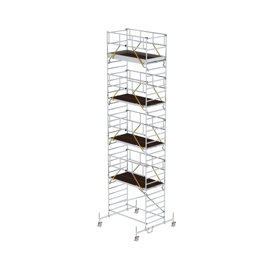 Munk Échafaudage roulant SG 1,35 x 2,45 m avec traverse mobile & double plate-forme Hauteur de plate-forme 8,58 m Illustration du produit: Munk Échafaudage roulant SG 1,35 x 2,45 m avec traverse mobile & double plate-forme Hauteur de plate-forme 8,58 m