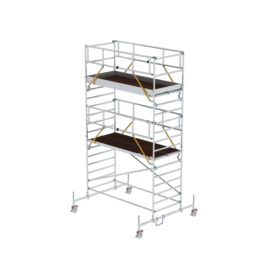 Illustration du produit: Munk Échafaudage roulant SG 1,35 x 3,0 m avec traverse mobile et double plate-forme Hauteur de plate-forme 4,66 m