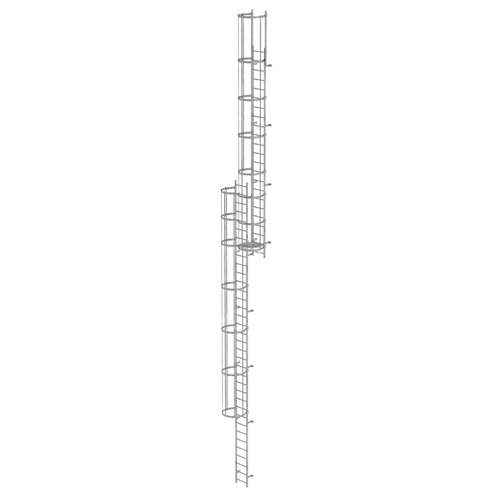 Munk Échelle à crinoline à plusieurs sections (construction), acier galvanisé 15,48 m Illustration du produit: Munk Échelle à crinoline à plusieurs sections (construction), acier galvanisé 15,48 m