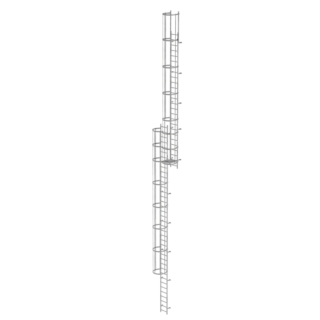 Munk Échelle à crinoline à plusieurs sections (construction), acier galvanisé 17,16 m Illustration du produit: Munk Échelle à crinoline à plusieurs sections (construction), acier galvanisé 17,16 m
