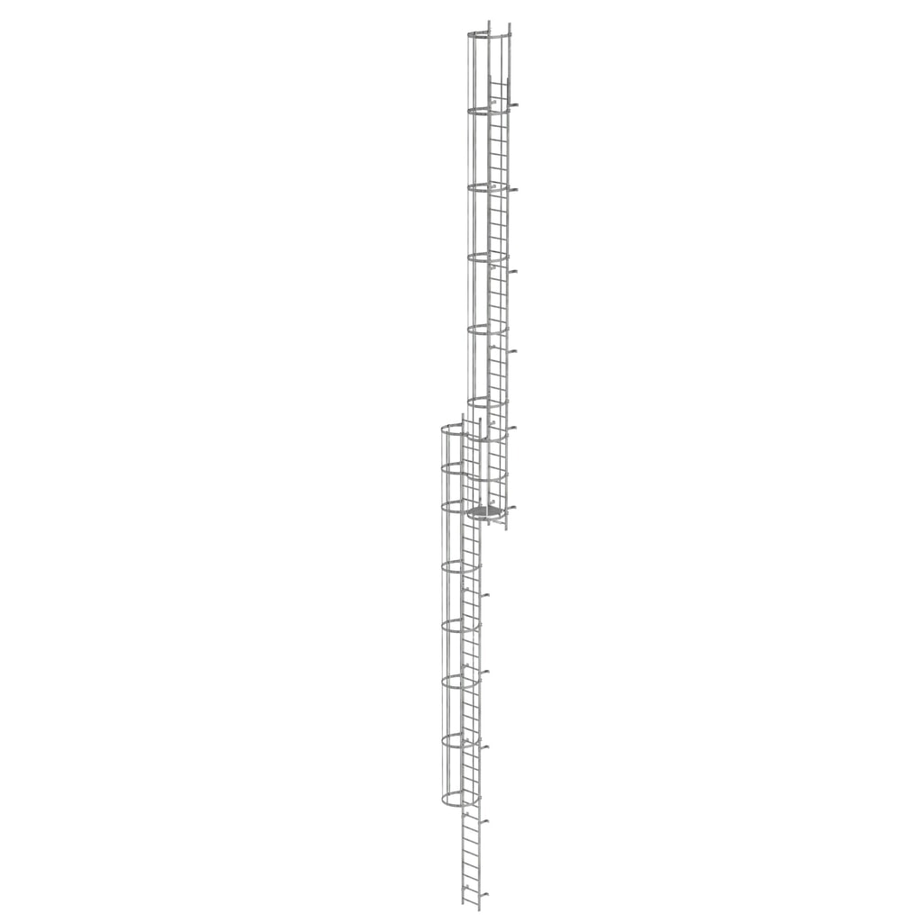 Munk Échelle à crinoline à plusieurs sections (construction), acier galvanisé 19,12 m Illustration du produit: Munk Échelle à crinoline à plusieurs sections (construction), acier galvanisé 19,12 m
