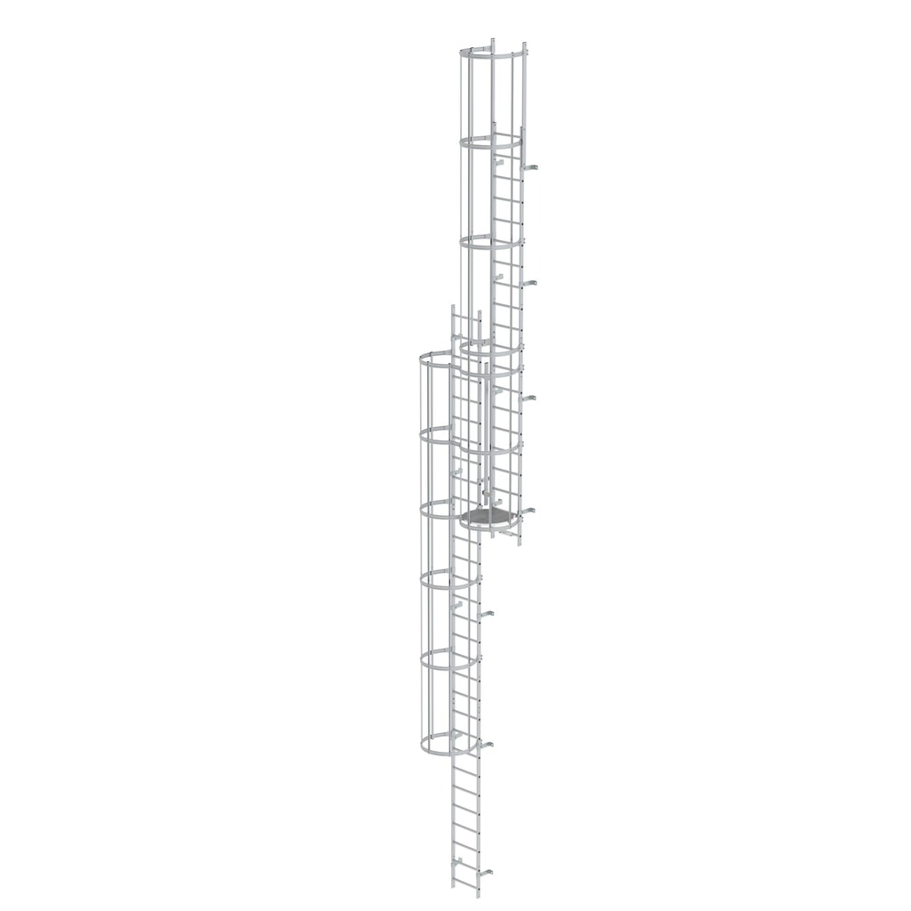 Illustration du produit: Munk Échelle à crinoline à plusieurs sections (machines), aluminium anodisé 12,12 m