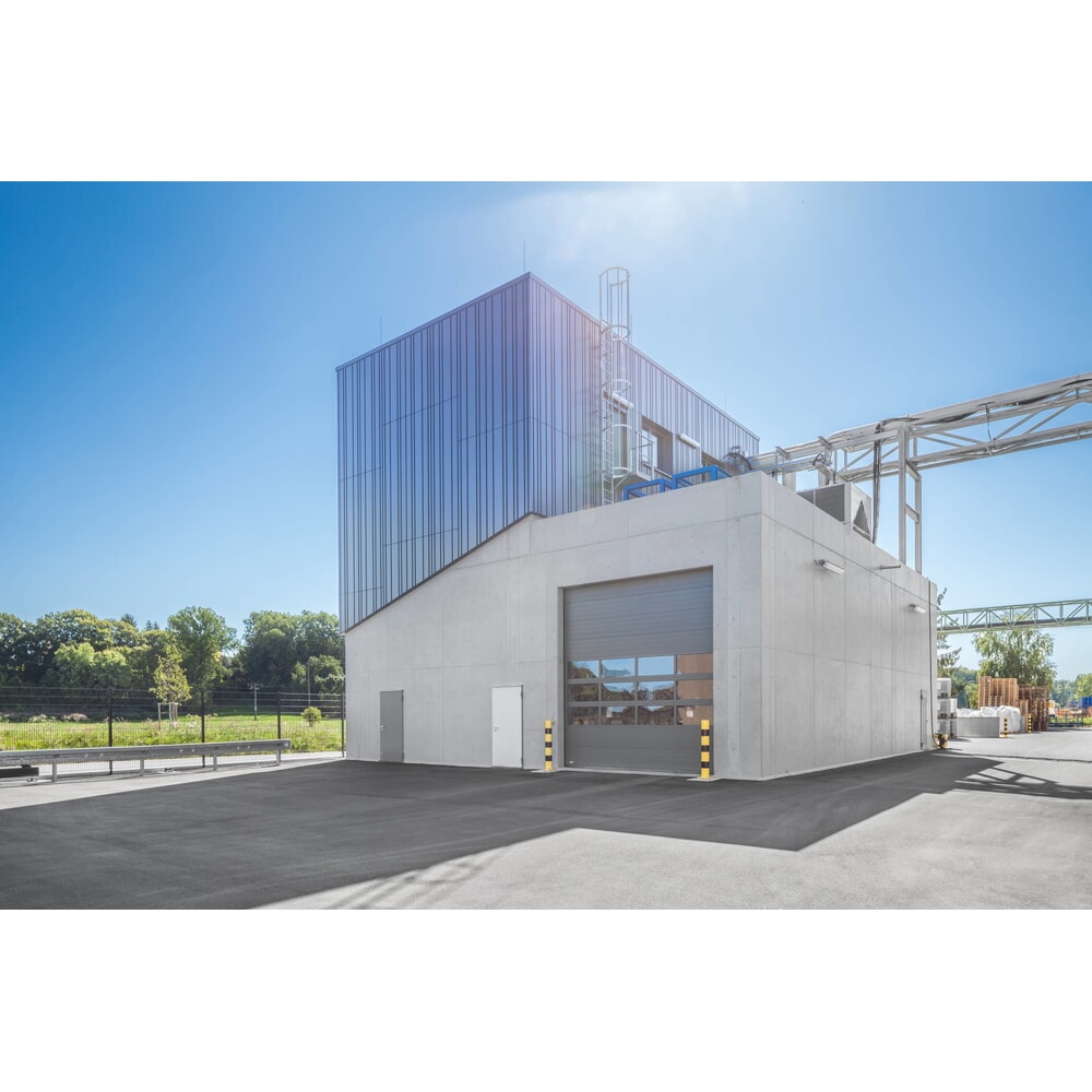 N° de l'image du produit 2 : Munk Échelle à une voie avec cage de protection, aluminium nu 7,64 m