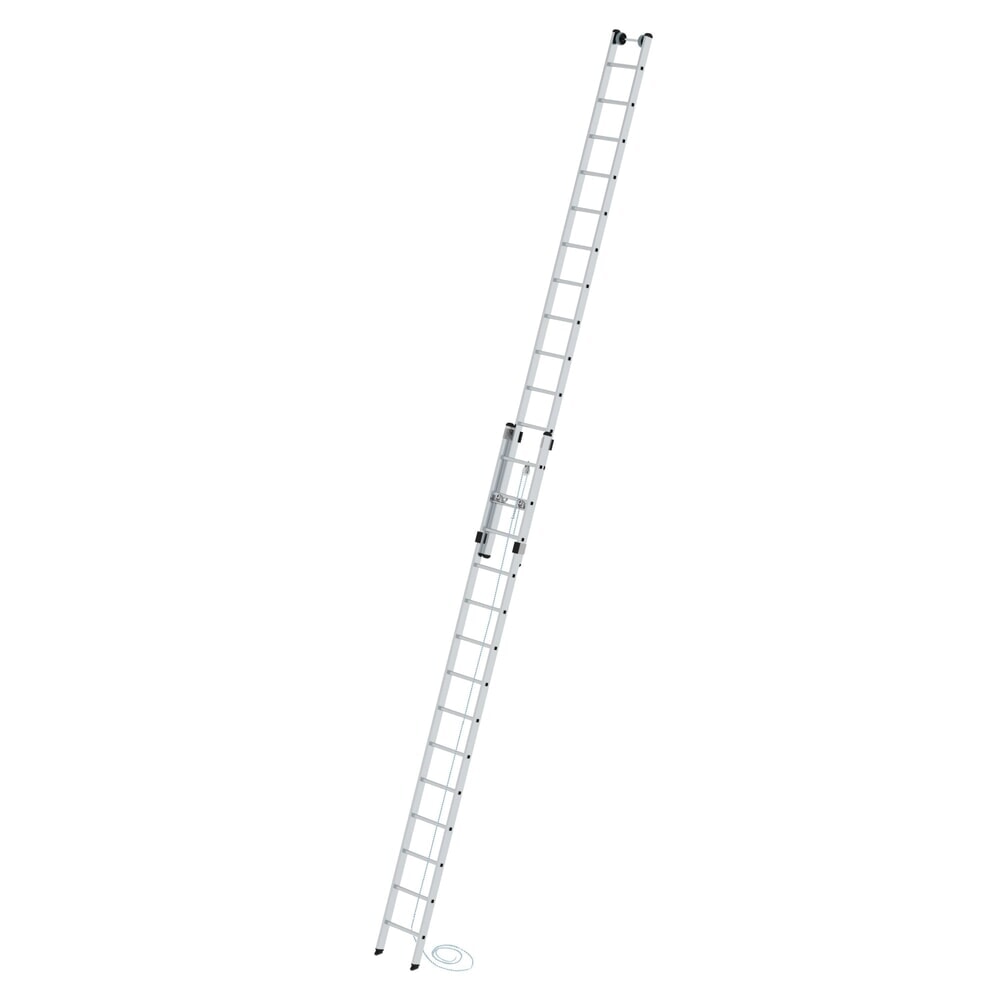 Illustration du produit: Munk Échelle coulissante à corde à barreaux 2 parties sans traverse, 2x14 barreaux