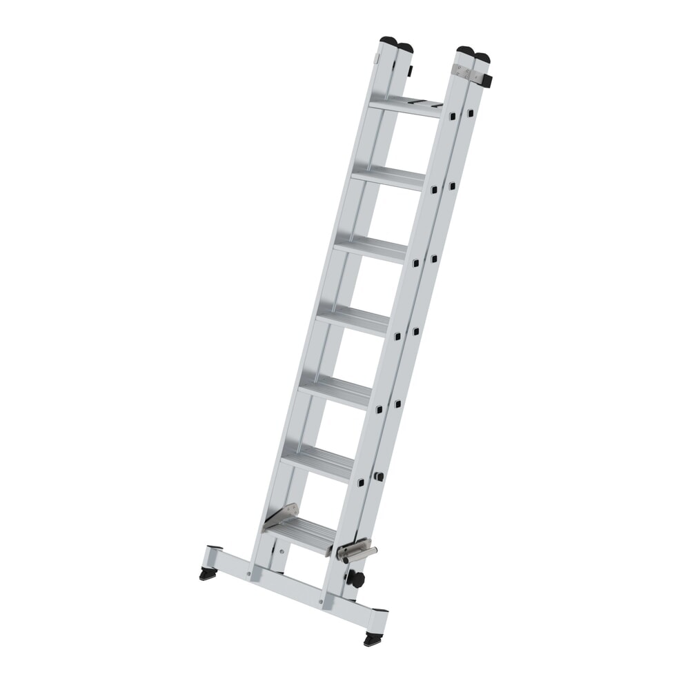 Illustration du produit: Munk Échelle coulissante à marches 2 parties avec traverse nivello®, 2x7 marches