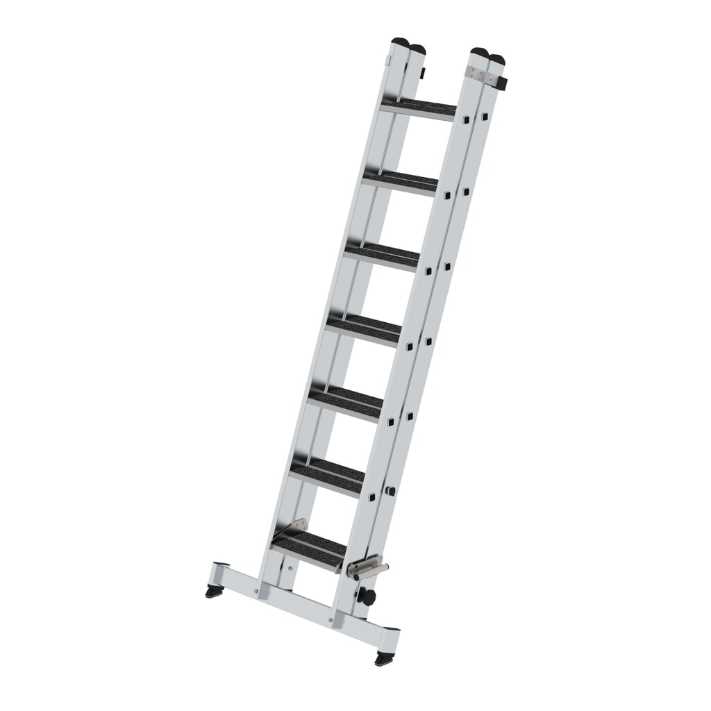 Munk Échelle coulissante à marches 2 parties avec traverse nivello® et clip-step R13 2x7 Illustration du produit: Munk Échelle coulissante à marches 2 parties avec traverse nivello® et clip-step R13 2x7