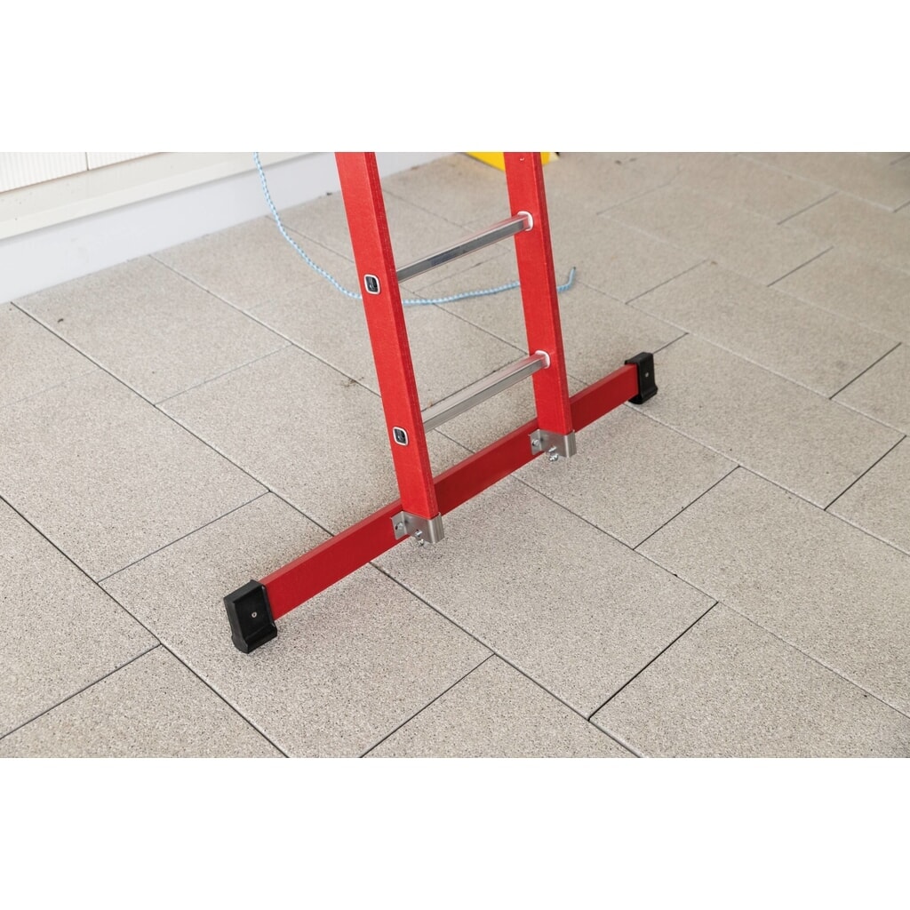 N° de l'image du produit 2 : Munk Échelle d'appui à barreaux PRV / aluminium avec traverse, 12 barreaux