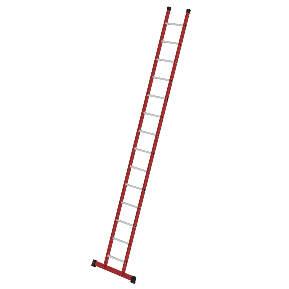 N° de l'image du produit 1 : Munk Échelle d'appui à barreaux PRV / aluminium avec traverse, 14 barreaux
