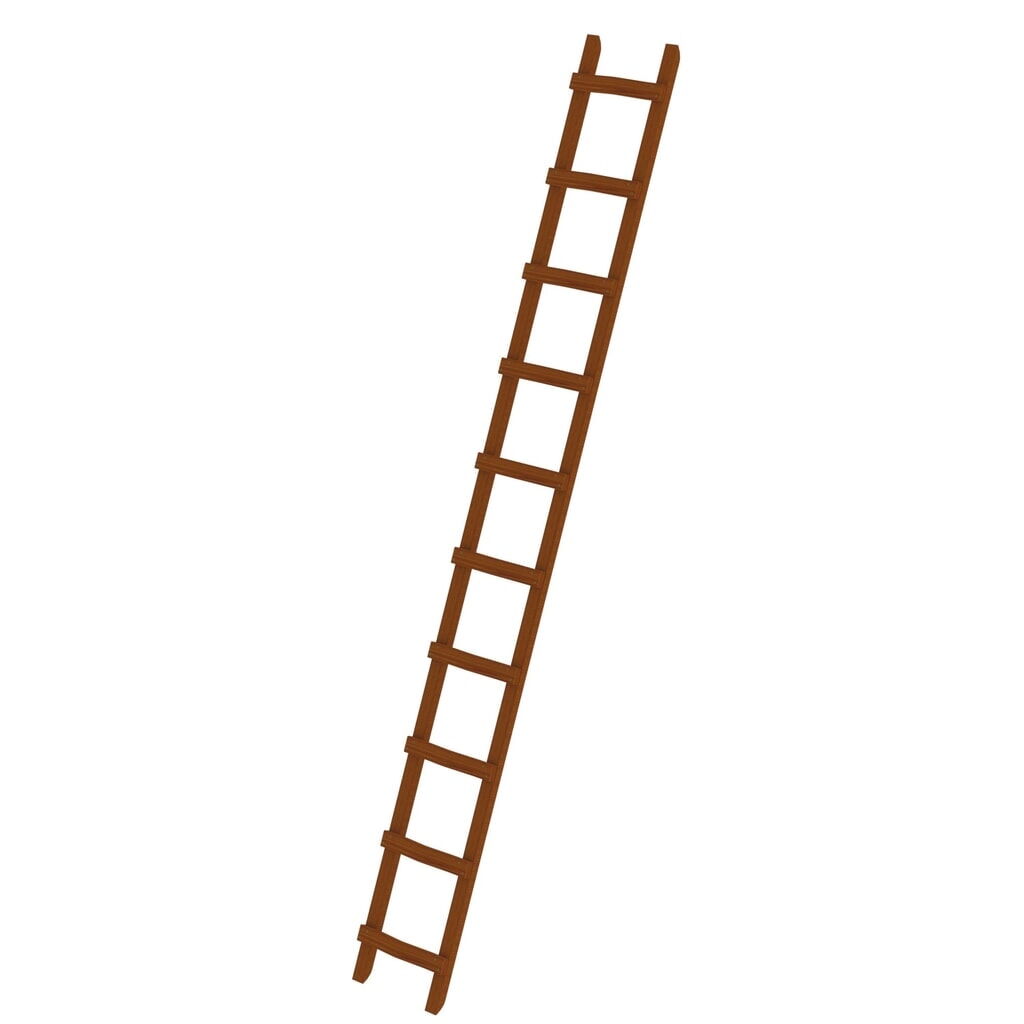 Munk Échelle de toit en bois, 10 barreaux Illustration du produit: Munk Échelle de toit en bois, 10 barreaux