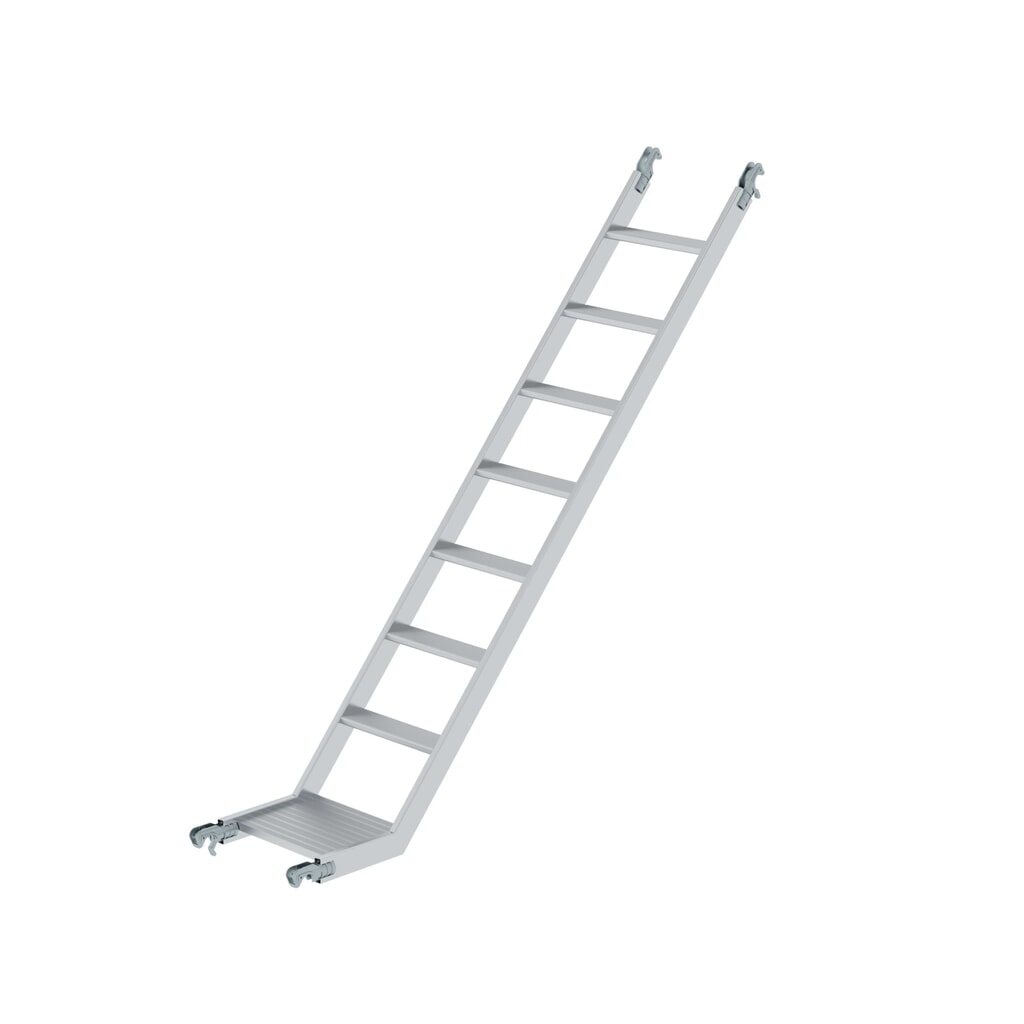 Munk Échelle inclinée en bas pour échafaudage à escaliers pour une longueur d'échafaudage de 1,8 m Illustration du produit: Munk Échelle inclinée en bas pour échafaudage à escaliers pour une longueur d'échafaudage de 1,8 m