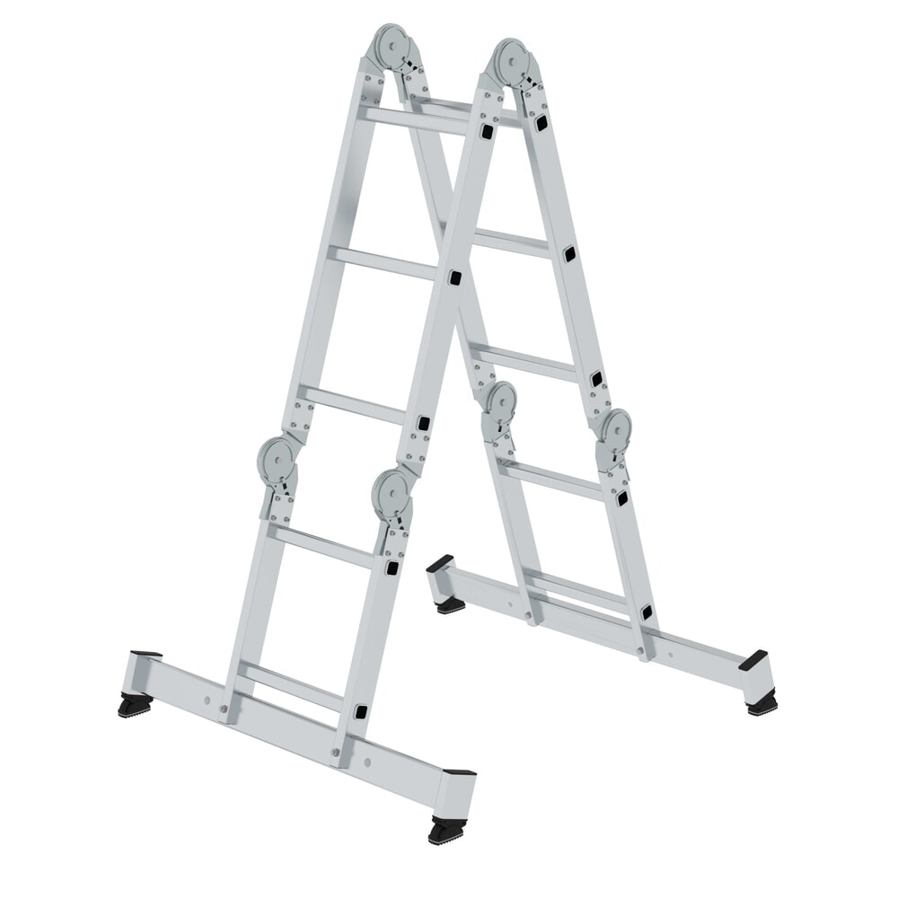 Illustration du produit: échelle polyvalente, 4 pièces, avec traverse Nivello®, 2 x 2+2 x 3 barreaux