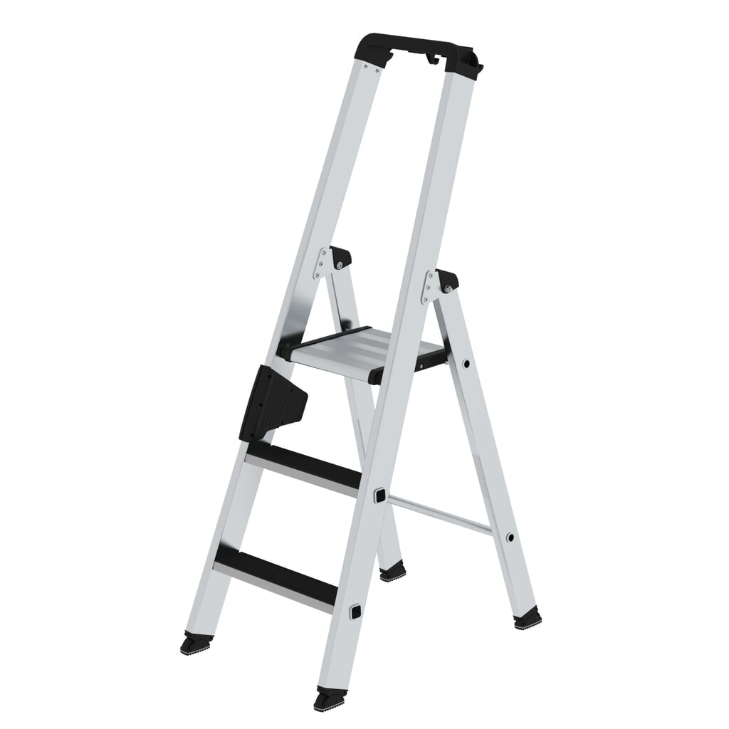 Illustration du produit: Munk Escabeau double à marches accessible d'un côté avec clip-step, 3 marches