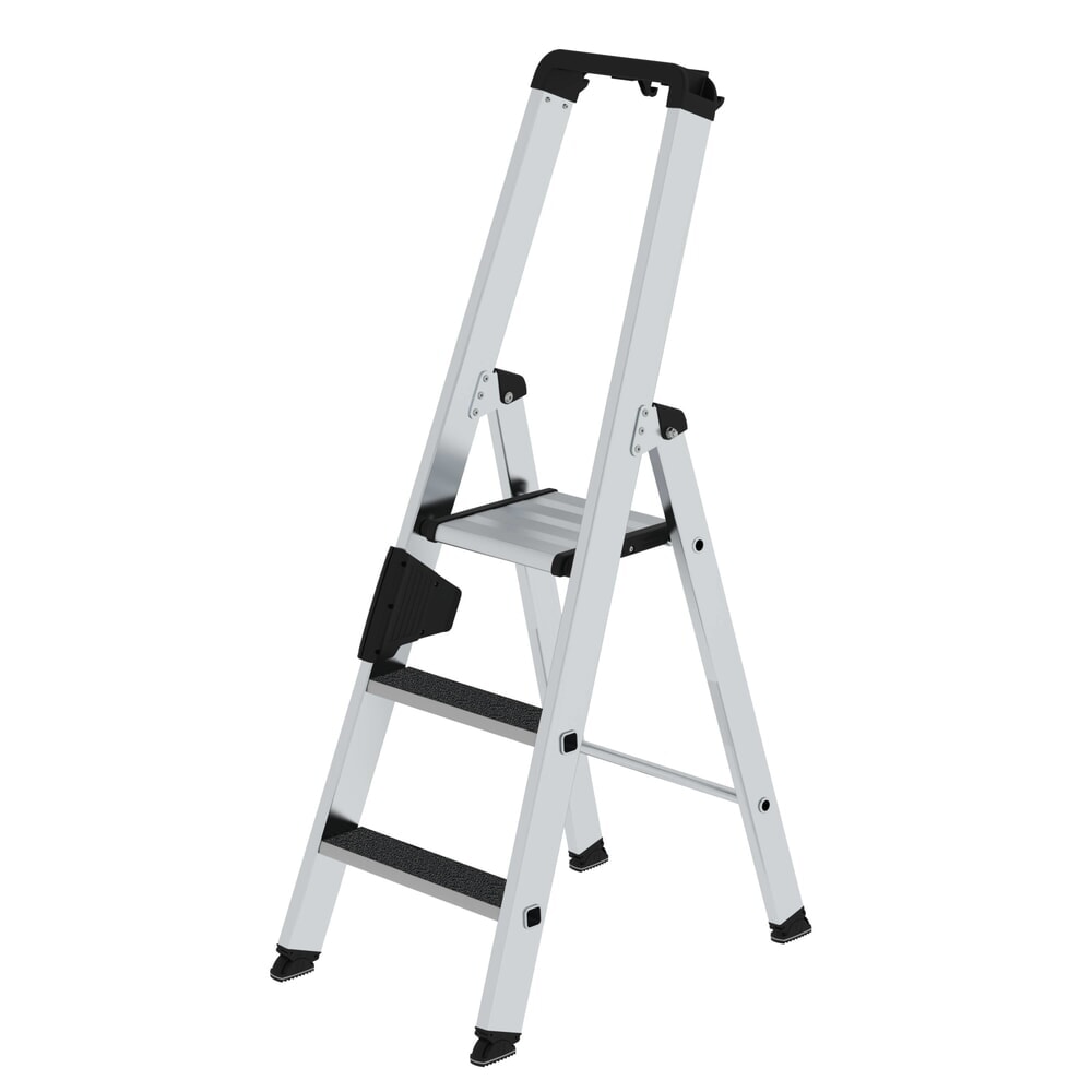 Illustration du produit: Munk Escabeau double à marches accessible d'un côté avec clip-step R13, 3 marches
