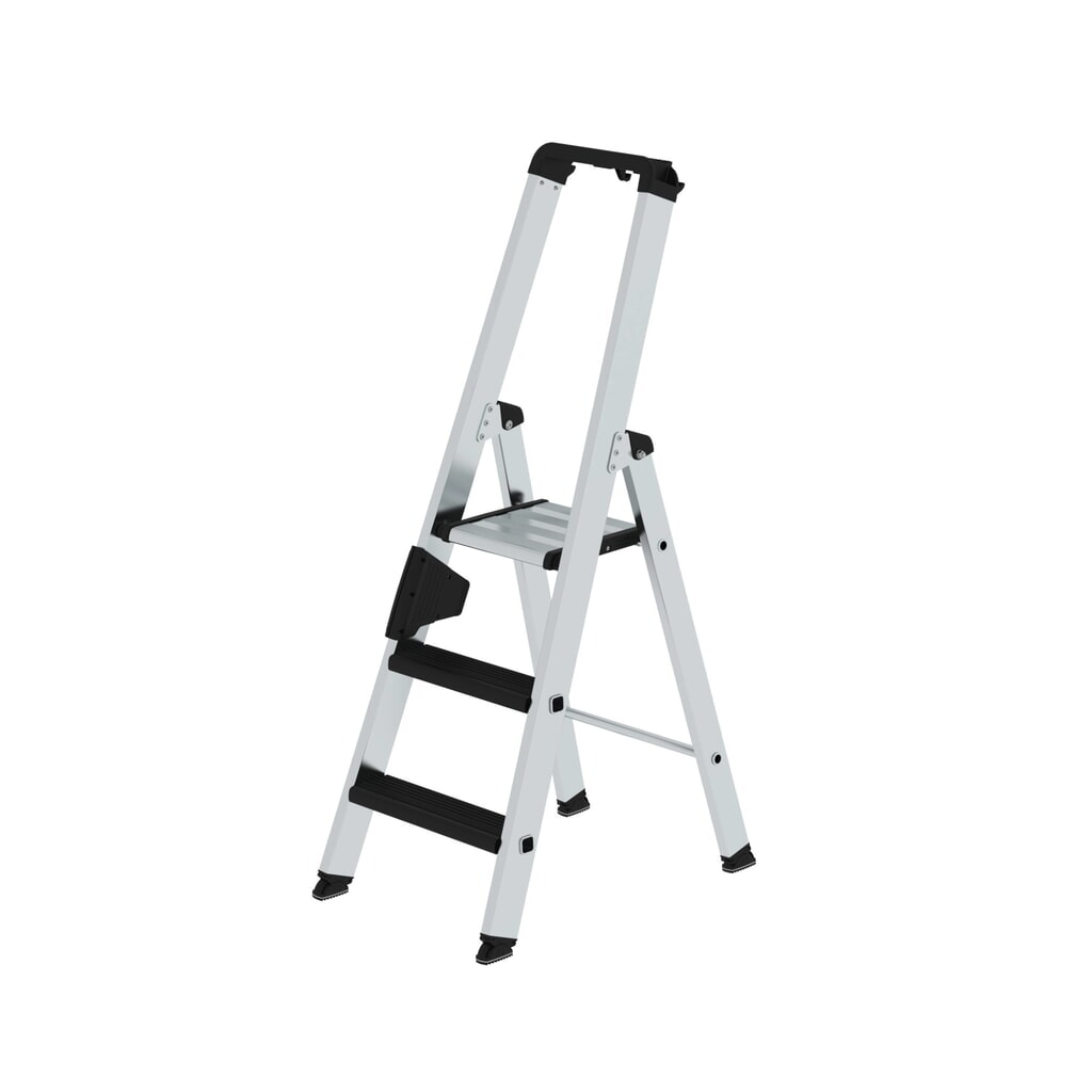 Munk Escabeau double à marches accessible d'un côté avec clip-step relax, 3 marches Illustration du produit: Munk Escabeau double à marches accessible d'un côté avec clip-step relax, 3 marches
