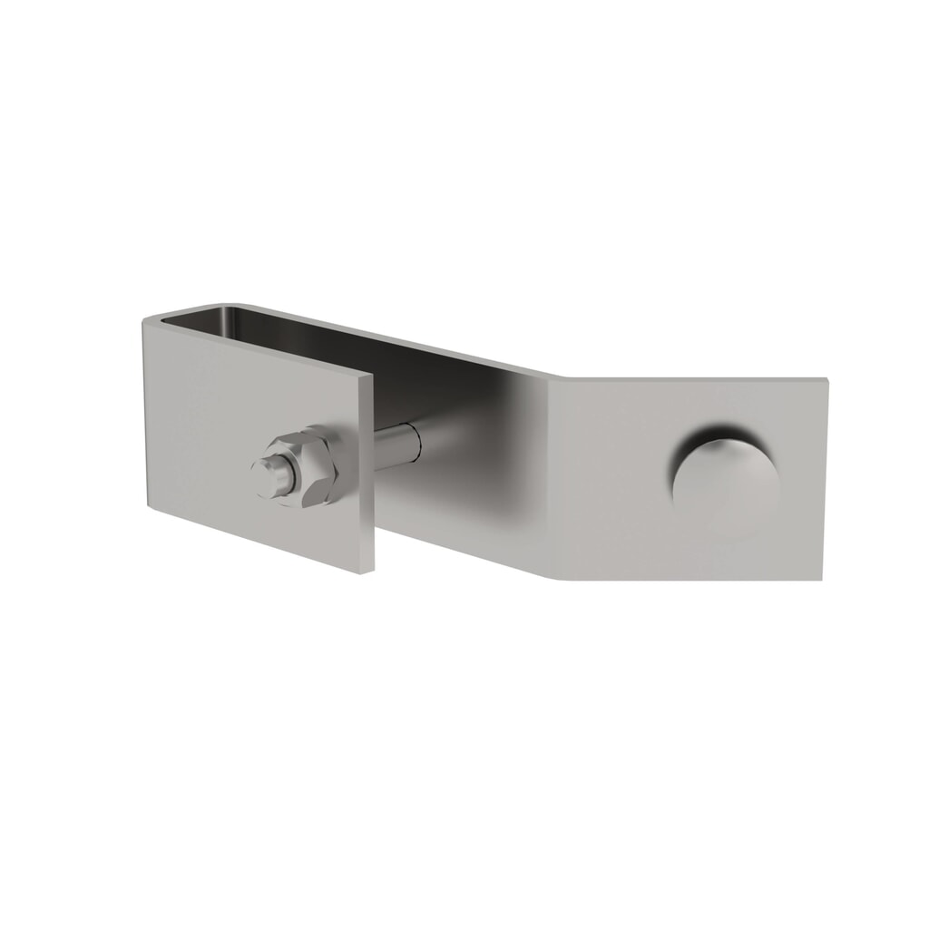Munk Fixation de rail pour montant d'échelle, acier inoxydable Illustration du produit: Munk Fixation de rail pour montant d'échelle, acier inoxydable