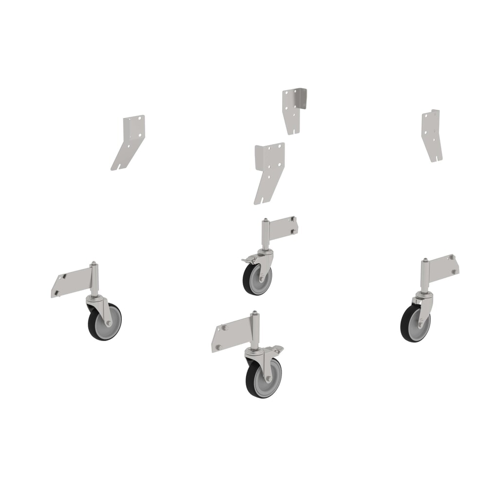 Illustration du produit: Munk Kit d’équipement ultérieur roue directrice en acier inoxydable pour escalier à plate-forme accessible d'un seul côté