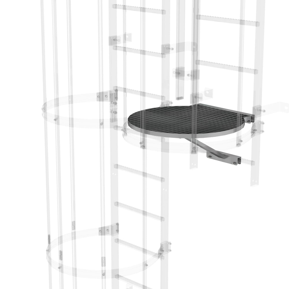 Illustration du produit: Munk Plateforme de changement entre sections d'échelle Ø 700 mm Acier galvanisé