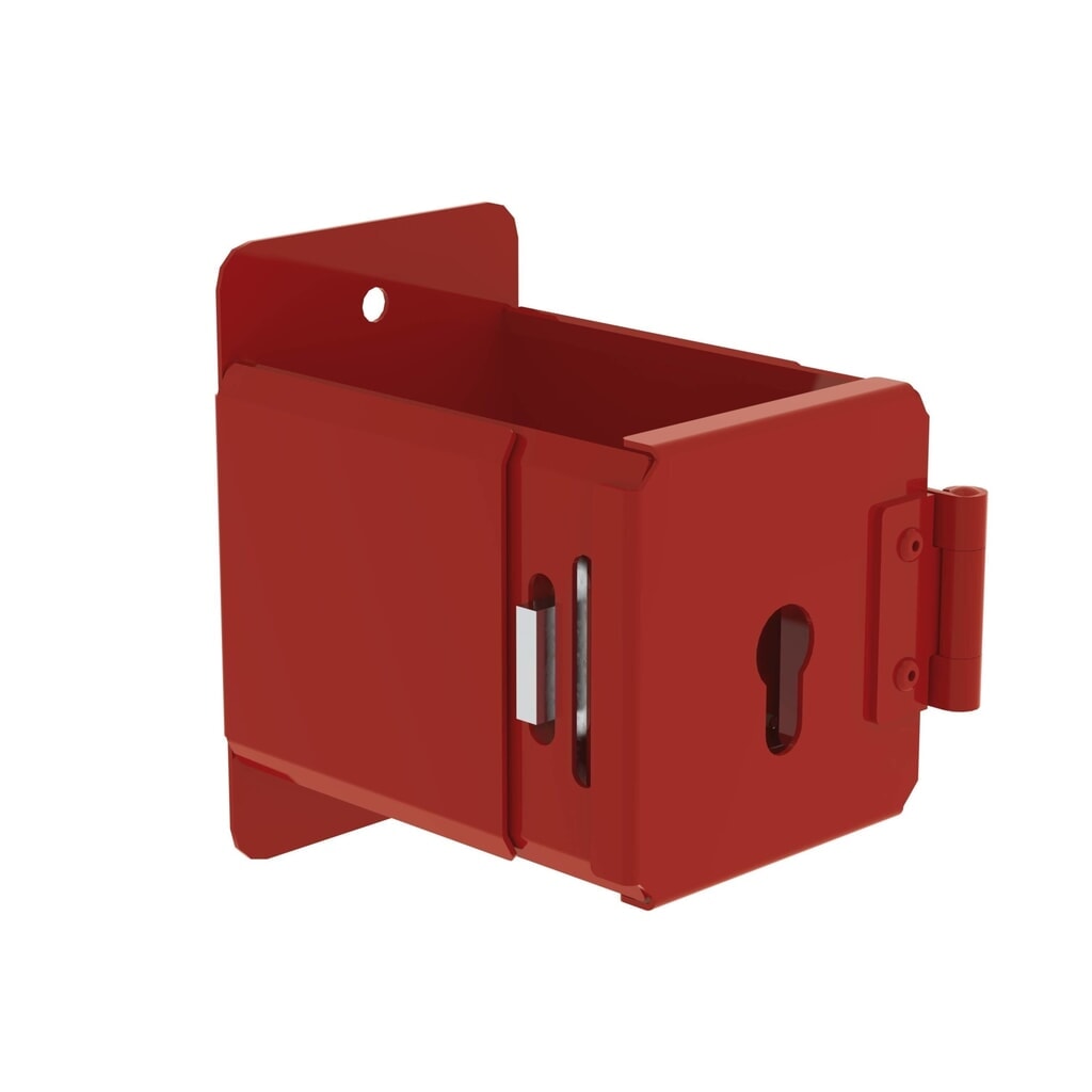 Illustration du produit: Munk Support d'échelle revêtu par poudrage RAL 3000 pour demi-cylindre profilé sur place