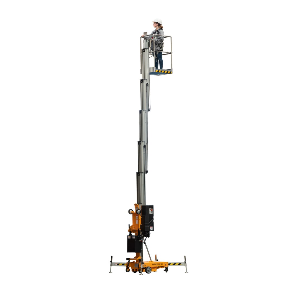N° de l'image du produit 1 : Nacelle élévatrice avec mât télescopique Haulotte QUICKUP 8 AC, hauteur de travail 8,1 m, fonctionnement sur secteur (courant alternatif)