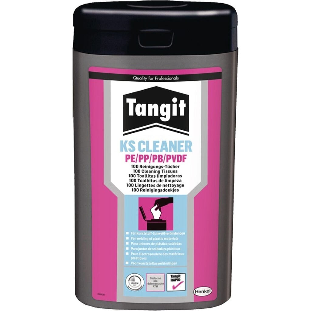 Nettoyant spécial PE/PP/PB/PVDF 100 serviettes boîte TANGIT Illustration du produit: Nettoyant spécial PE/PP/PB/PVDF 100 serviettes boîte TANGIT