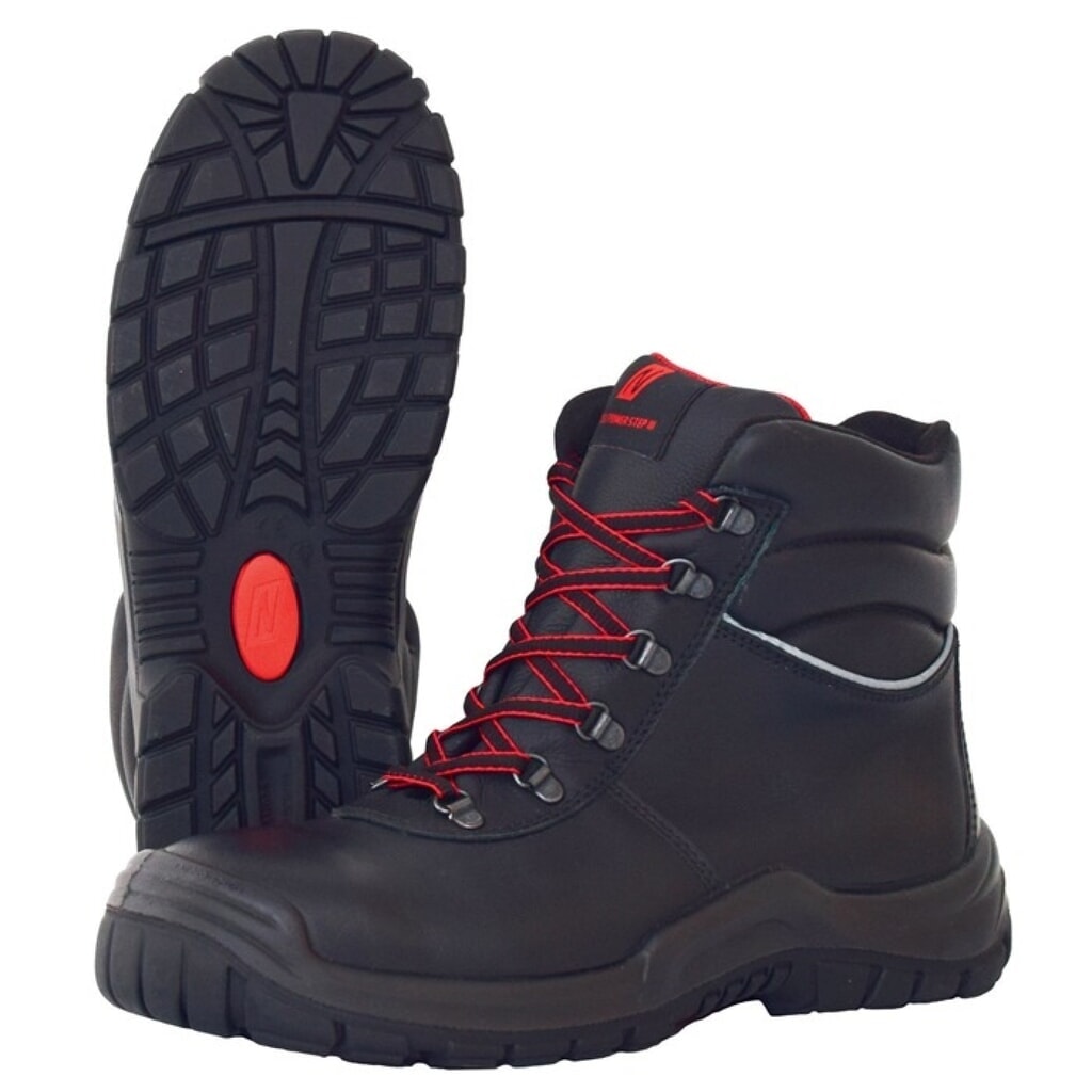 N° de l'image du produit 2 : NITRAS Sicherheitsstiefel POWER STEP MID+, S3 HRO SRC EN ISO 20345, Größe 44 schwarz, Volleder