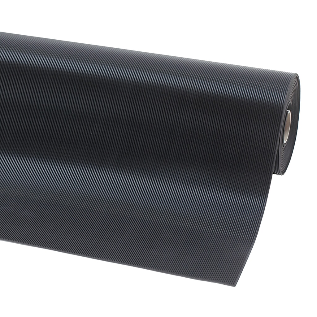 N° de l'image du produit 3 : Revêtement en caoutchouc NoTrax Rib ‘n’ Roll P3™, finement rainuré, l x L m x 1 000 mm, noir