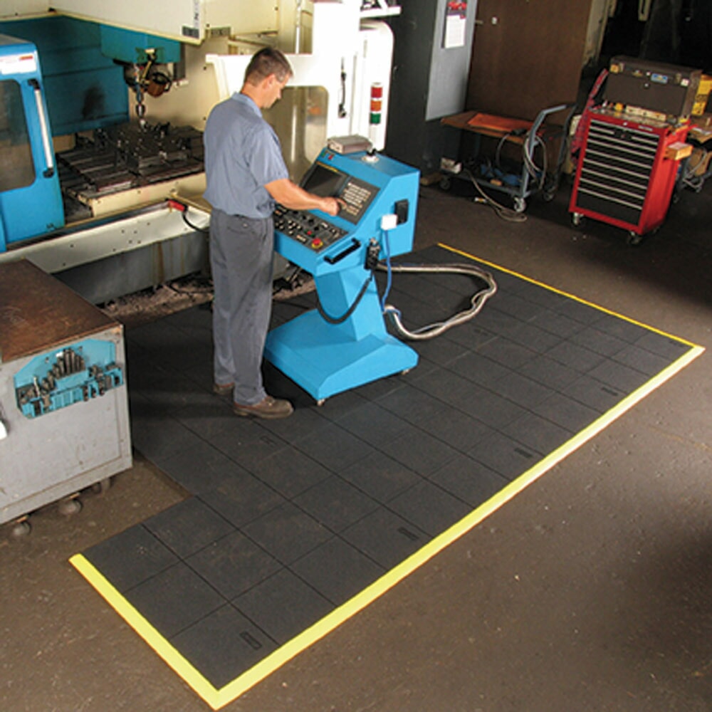 N° de l'image du produit 2 : Tapis anti-fatigue NoTrax Cushion Ease Solid™ Nitrile, l x L 910 x 910 mm, noir