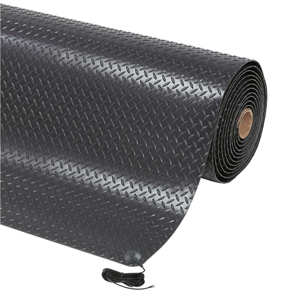 Illustration du produit: Tapis anti-fatigue NoTrax Diamond Stat™, l x L m x 1 220 mm, noir