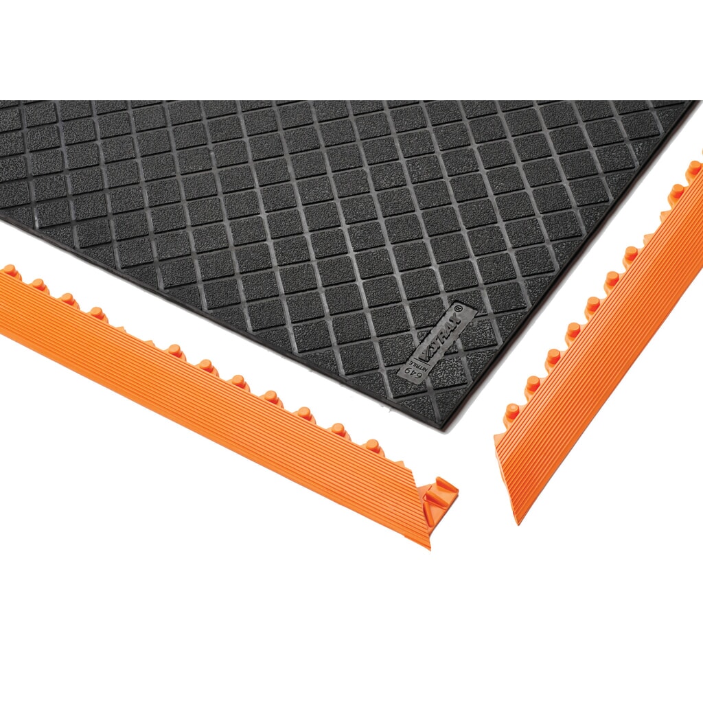 N° de l'image du produit 5 : Tapis anti-fatigue NoTrax Safety Stance Solid™, l x L 660 x 1 020 mm, noir/orange