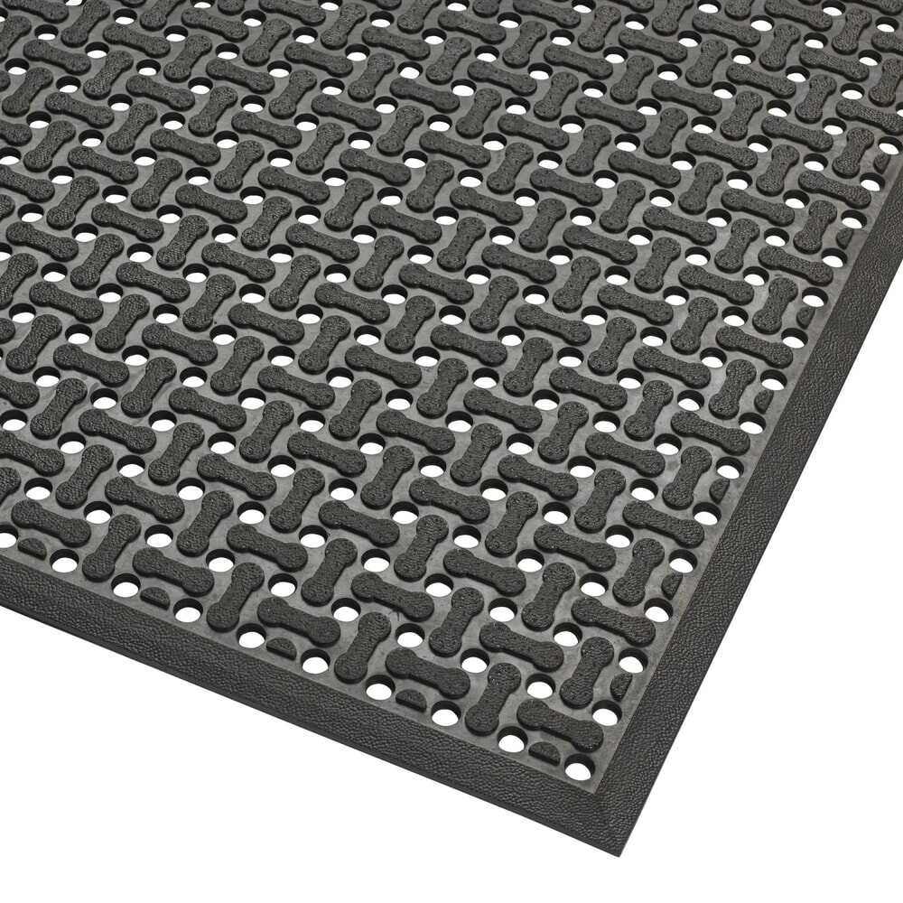 N° de l'image du produit 1 : Tapis anti-fatigue NoTrax Superflow® XT Nitrile, l × L 600 × 900 mm, noir
