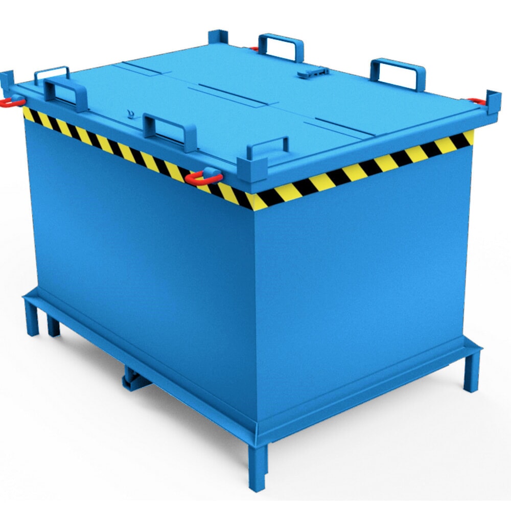 Illustration du produit: Œillet de grue pour benne à fond basculant à déclenchement automatique, bleu clair