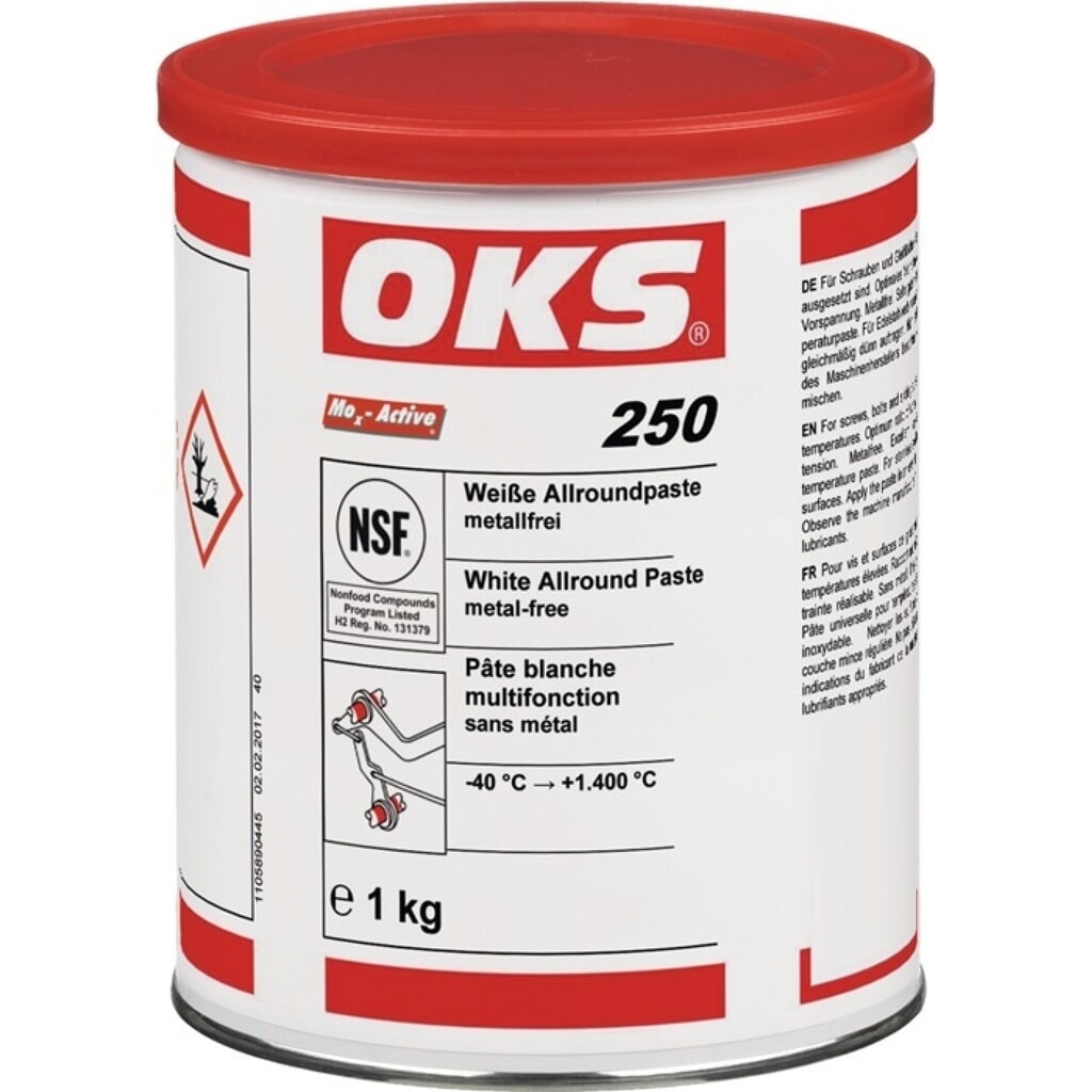 OKS Pâte blanche universelle OKS 250, 1 kg, blanc, boîte Illustration du produit: OKS Pâte blanche universelle OKS 250, 1 kg, blanc, boîte