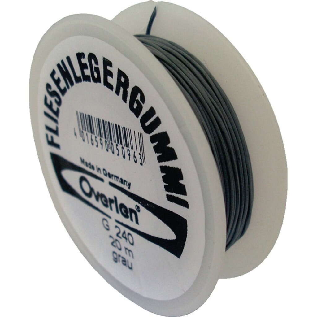 OVERMANN Fliesenlegergummi, passend für Spannecken, Länge 20 m Stärke 0,5 mm, grau Illustration du produit: OVERMANN Fliesenlegergummi, passend für Spannecken, Länge 20 m Stärke 0,5 mm, grau