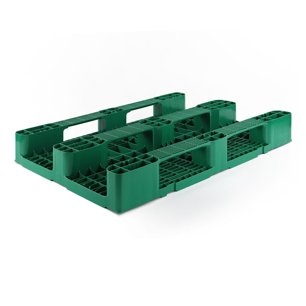 Palette en plastique, 1 200x800x145 mm, verte N° de l'image du produit 2 : Palette en plastique, 1 200x800x145 mm, verte