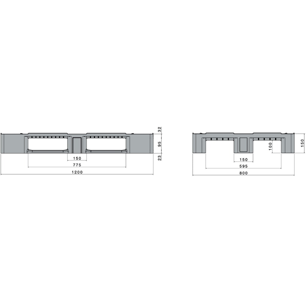 N° de l'image du produit 2 : Palette en plastique CRAEMER, type D1-ECO