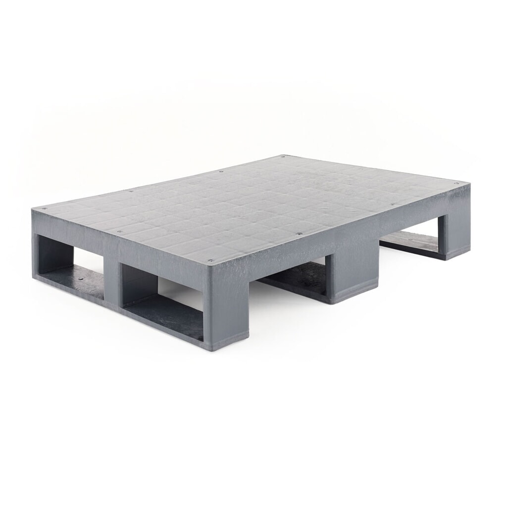 Palette en plastique, gris foncé, 800x600x150 mm Illustration du produit: Palette en plastique, gris foncé, 800x600x150 mm
