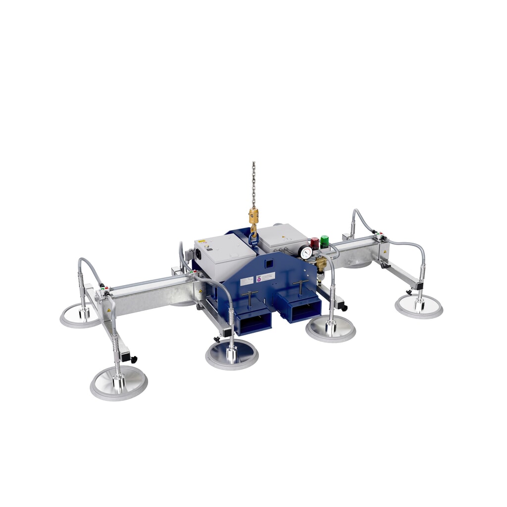 Palonnier à ventouses AERO-LIFT® AERO-SELECT, avec 4 plaques-ventouse, capacité de charge 150 kg, longueur de traverses 2 000 mm N° de l'image du produit 1 : Palonnier à ventouses AERO-LIFT® AERO-SELECT, avec 4 plaques-ventouse, capacité de charge 150 kg, longueur de traverses 2 000 mm