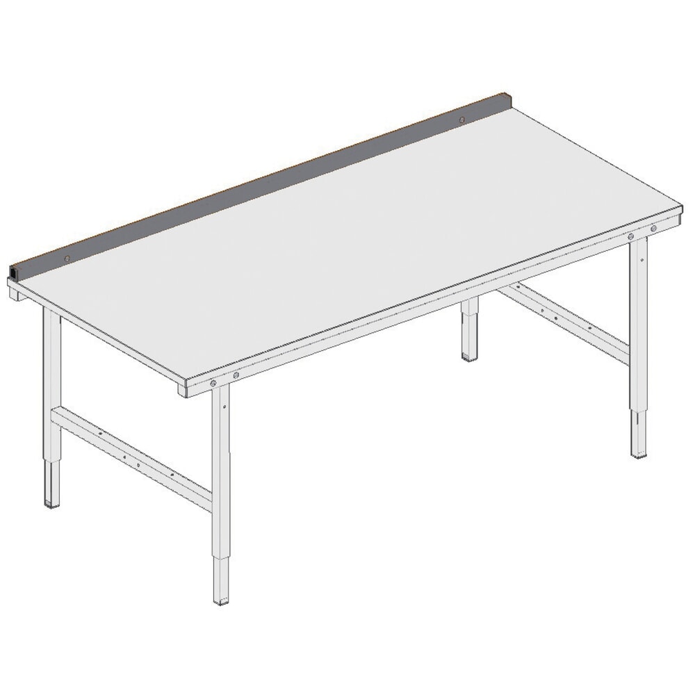N° de l'image du produit 2 : Tablette arrière pour système de table d’emballage Rocholz, H x l x P 40 x 2 000 x 40 mm