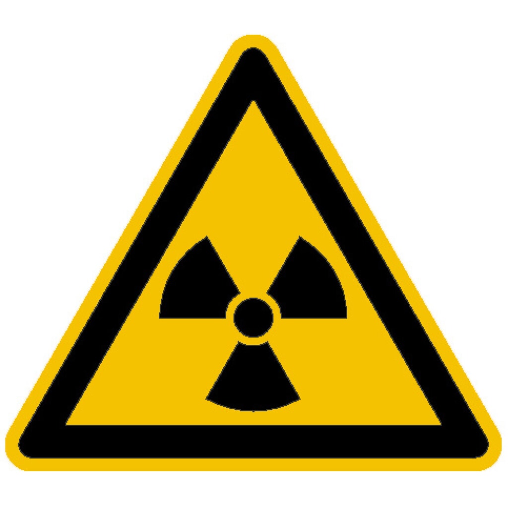 Illustration du produit: SafetyMarking® Avertissement relatif aux substances radioactives, longueur de côté 100 mm, film
